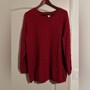 Westport red knit holiday sweater